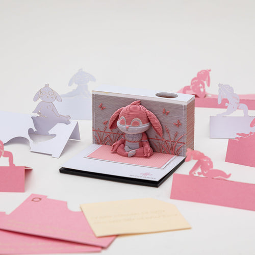 3D Notepad: Meditating Rabbit