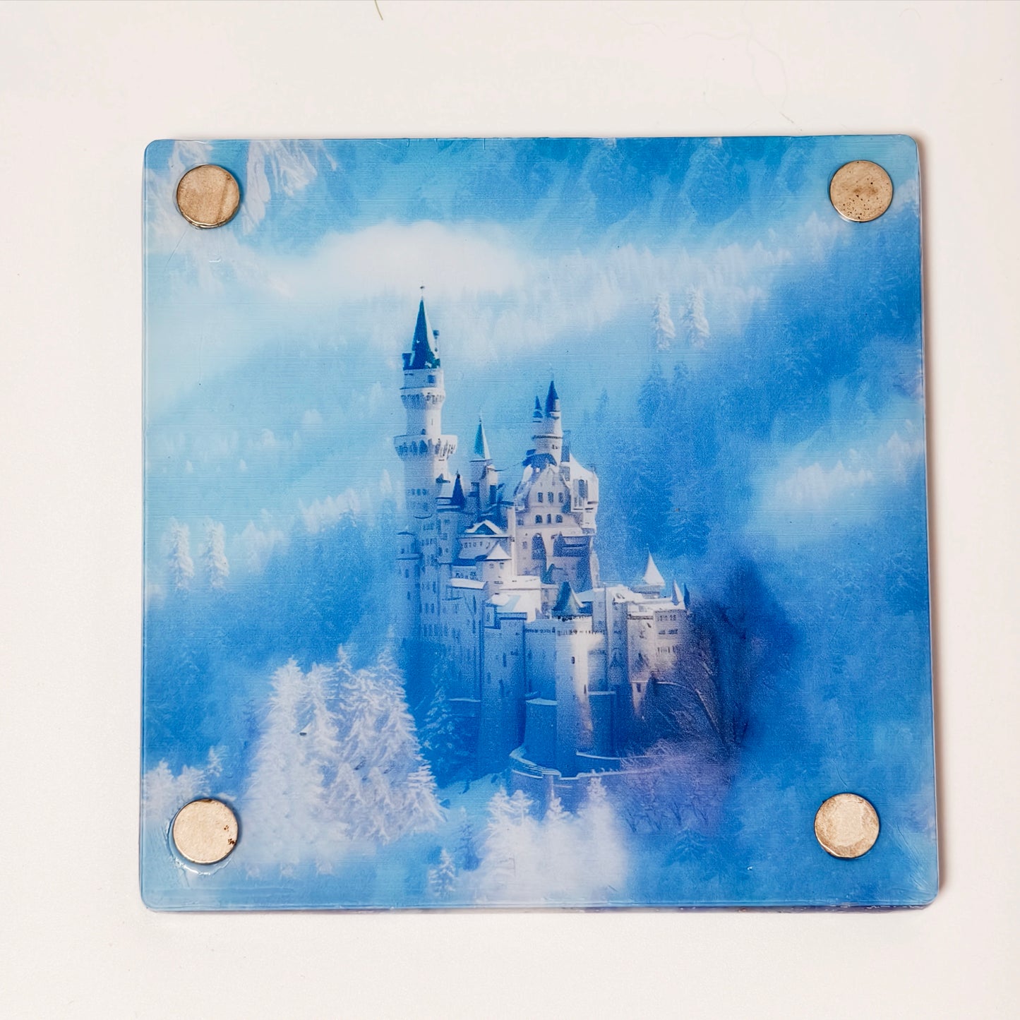 Winter magic fridge magnet - Neuschwanstein Castle in the snow
