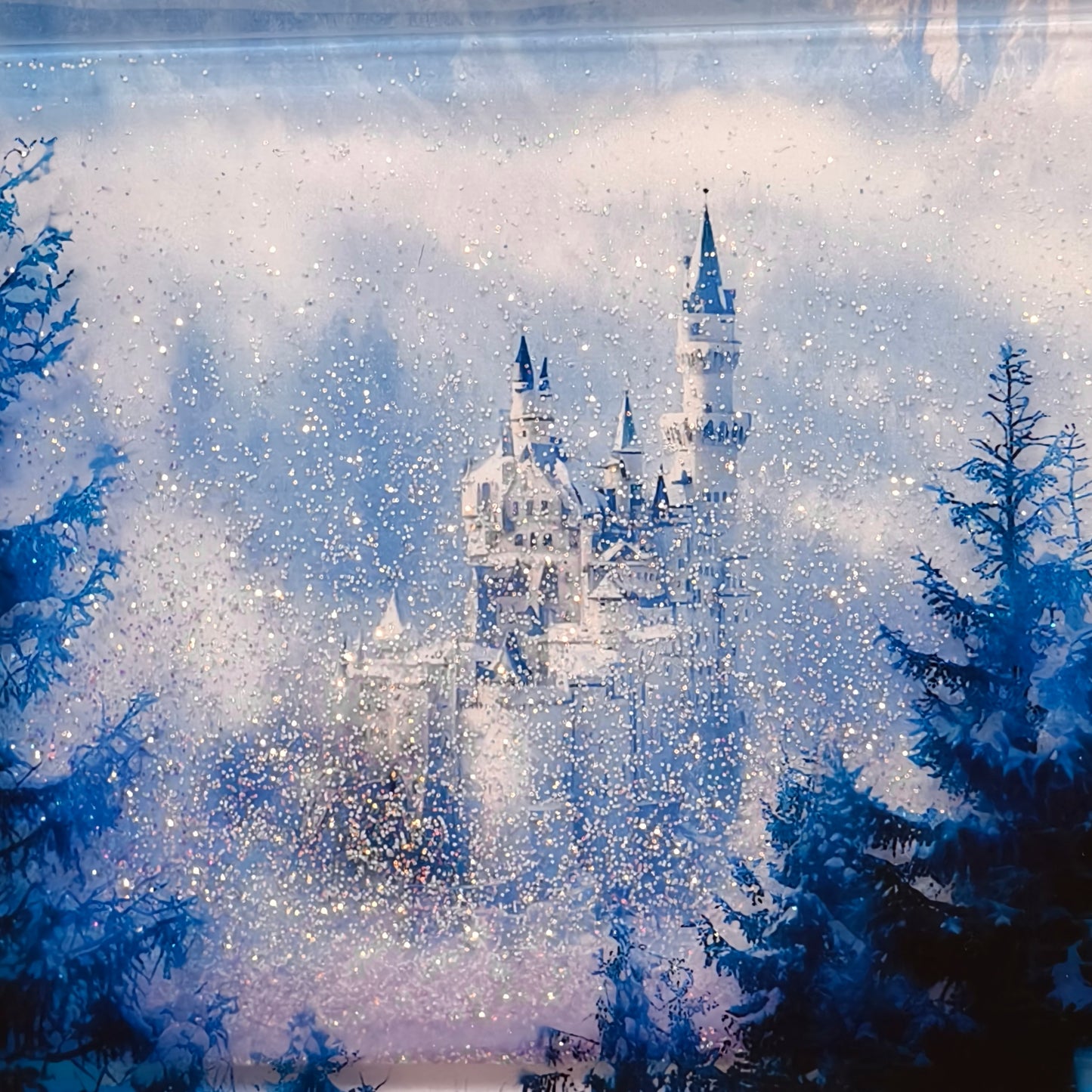Neuschwanstein winter snow sand decoration