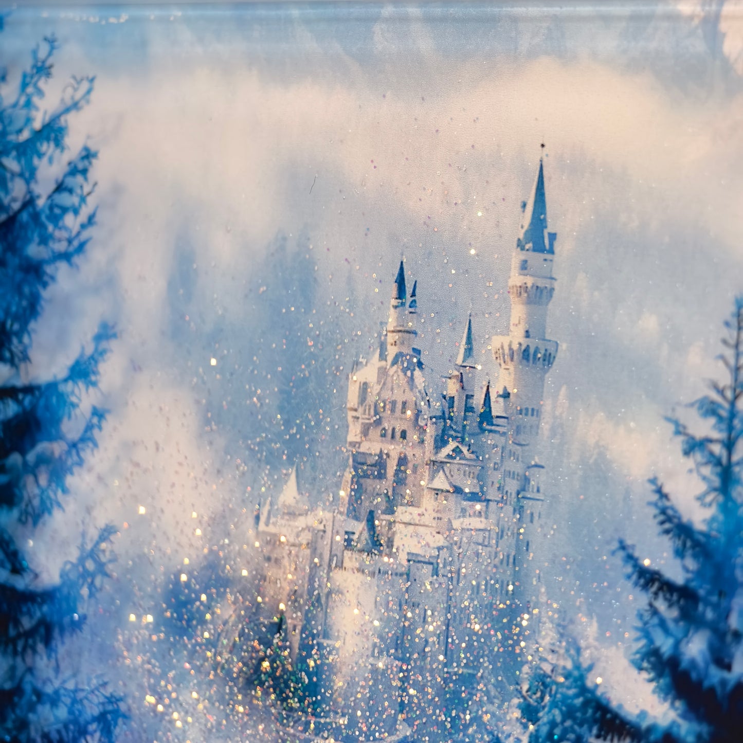 Neuschwanstein winter snow sand decoration
