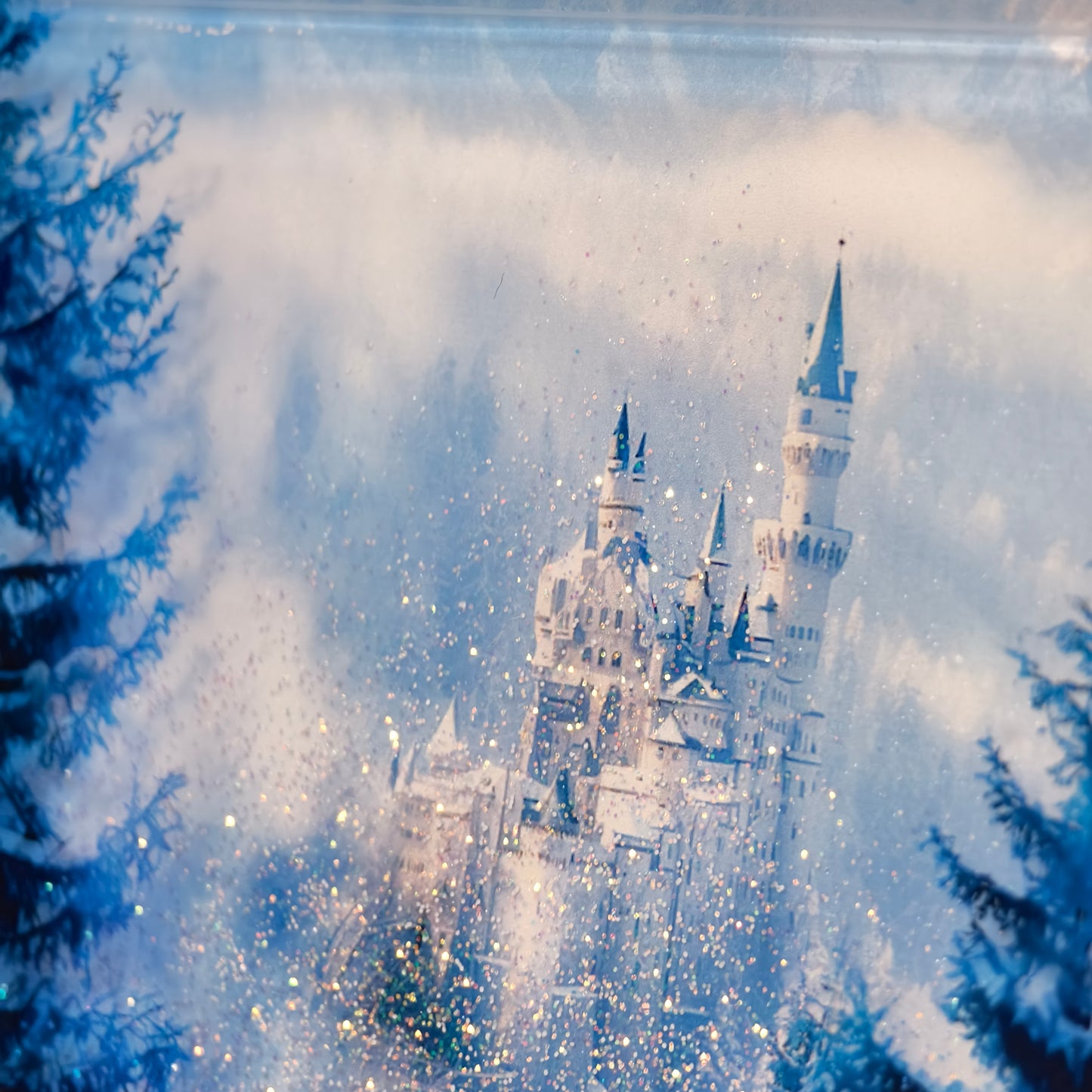 Neuschwanstein winter snow sand decoration