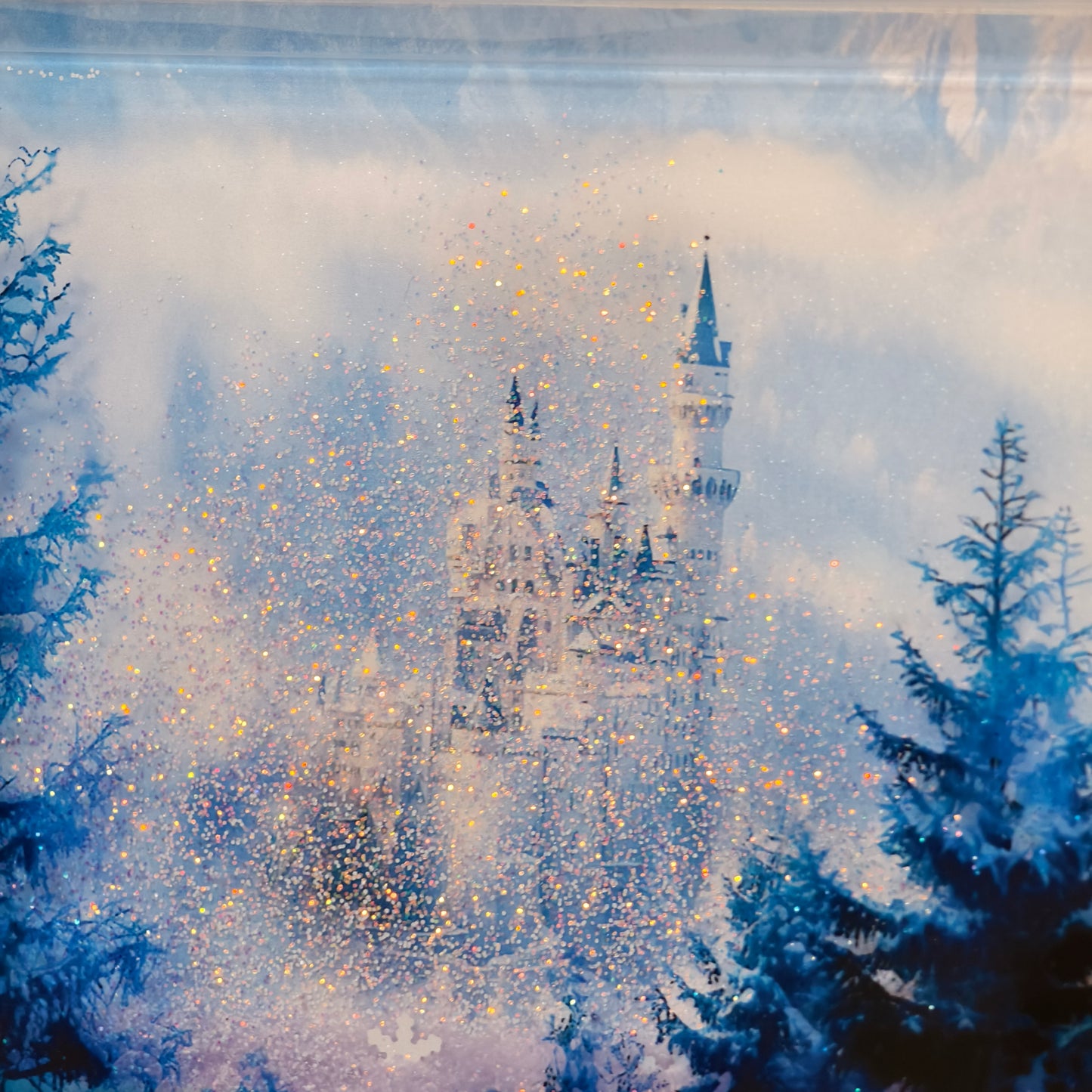 Neuschwanstein winter snow sand decoration