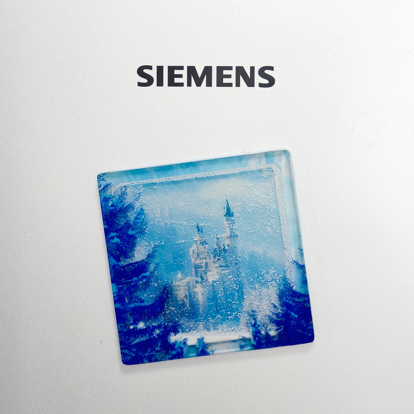 Winter magic fridge magnet - Neuschwanstein Castle in the snow