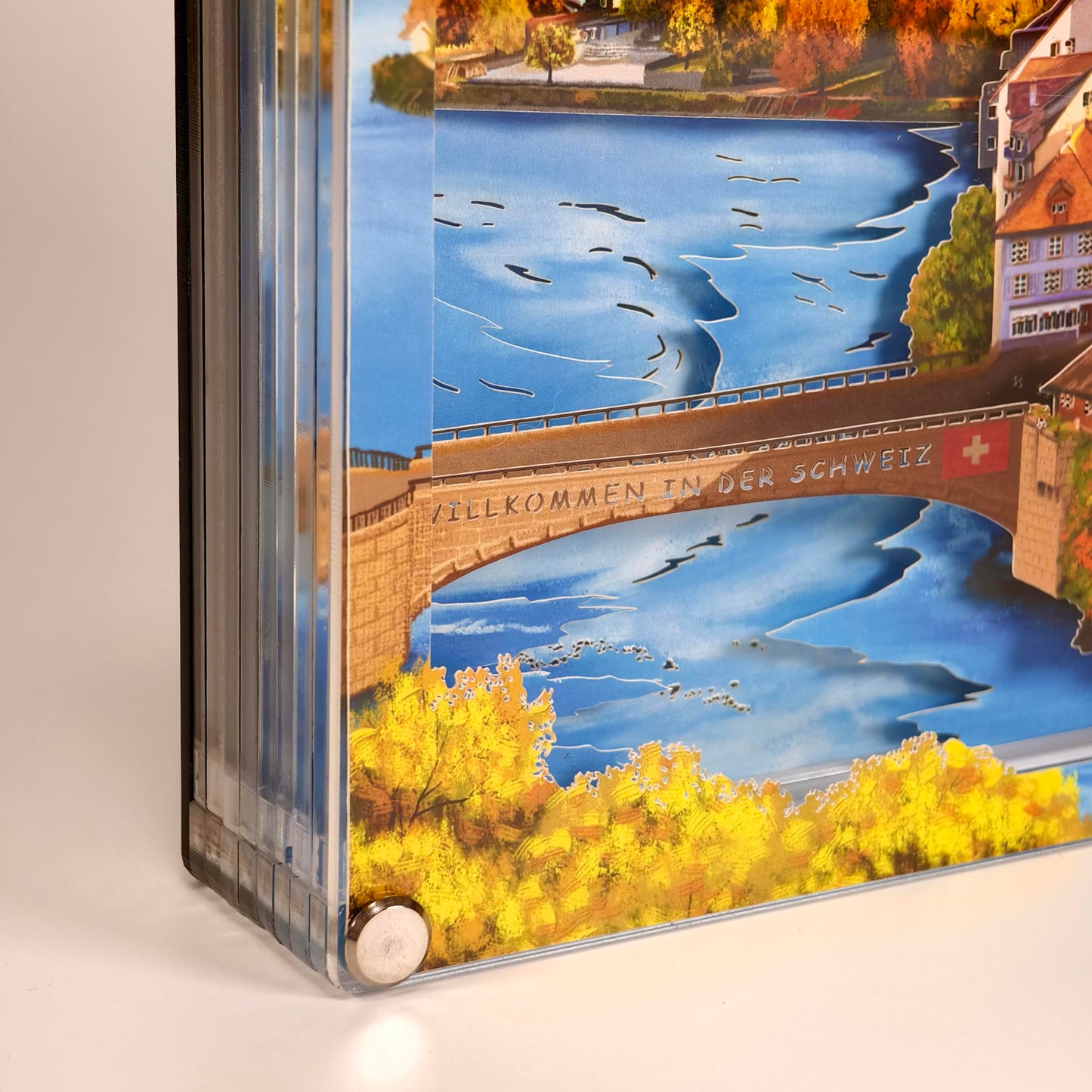 (Coming soon)DIY paper art light picture - Laufenburg in autumn