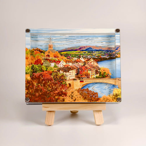 (Coming soon)DIY paper art light picture - Laufenburg in autumn
