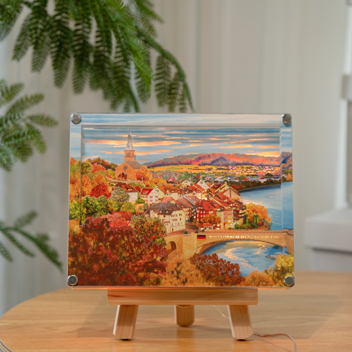(Coming soon)DIY paper art light picture - Laufenburg in autumn