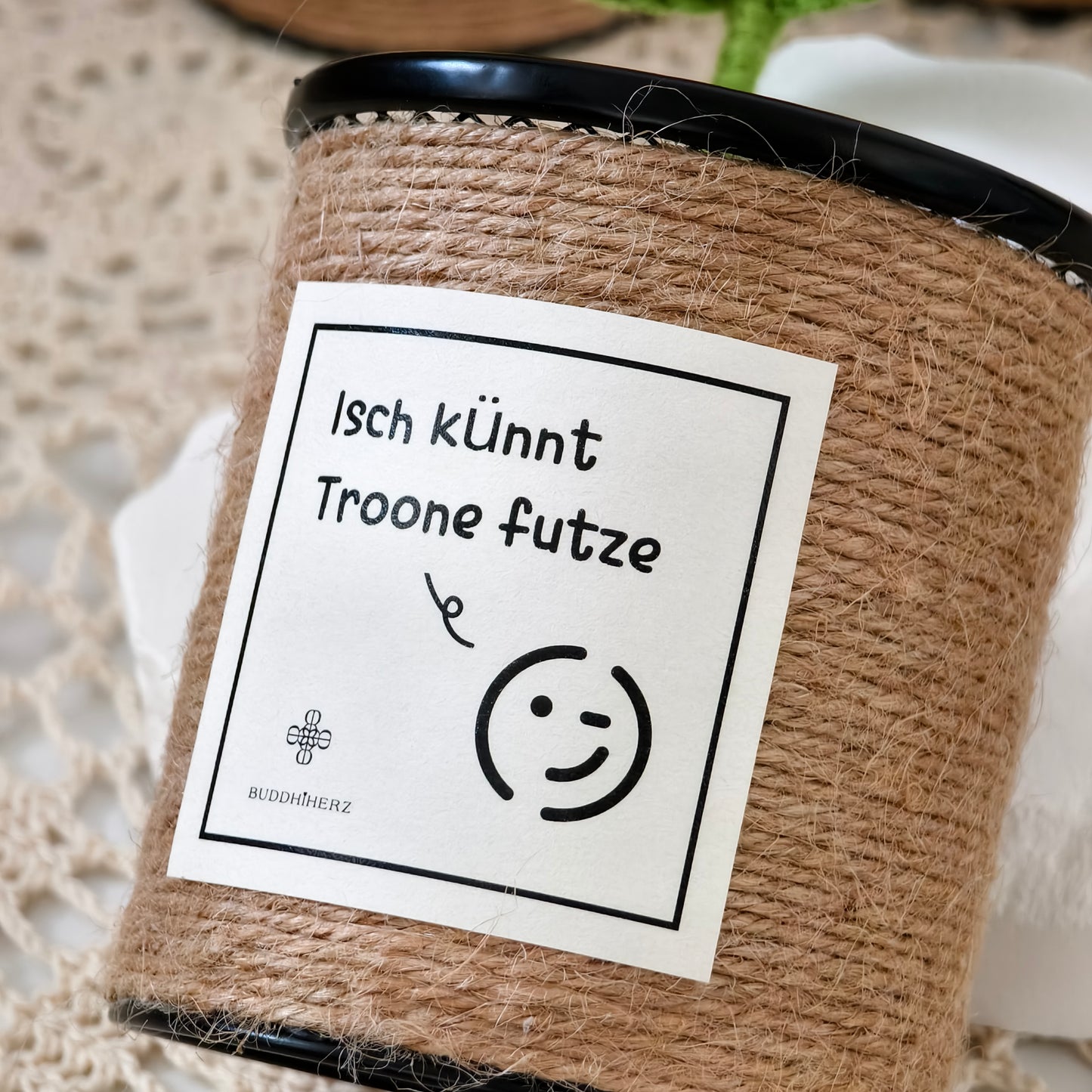 Handgemachter Strick-Sonnenblumen-Stifthalter