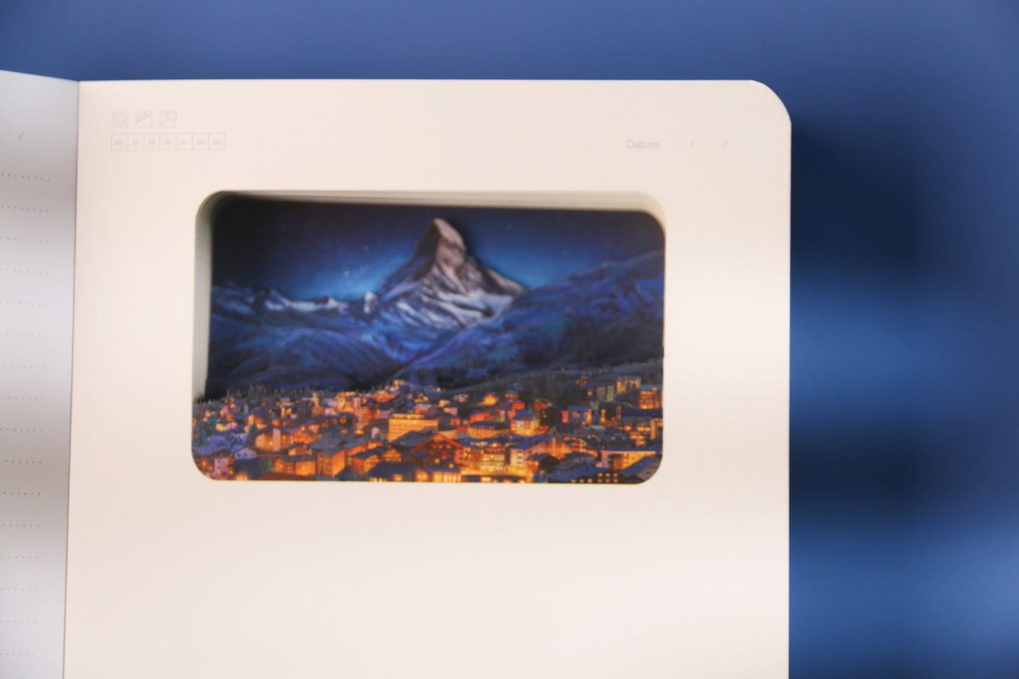 3d-Notizbuch Alpen