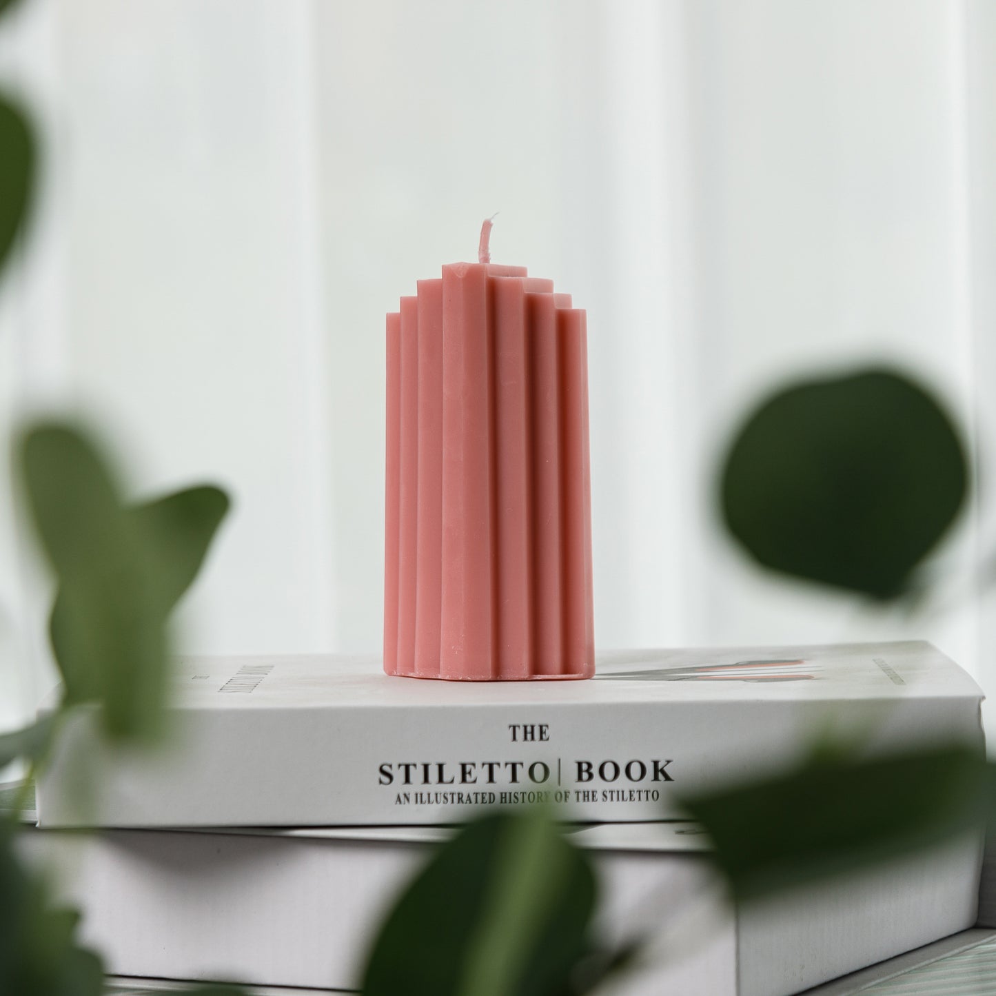 Scented candle “Striped Pillar”