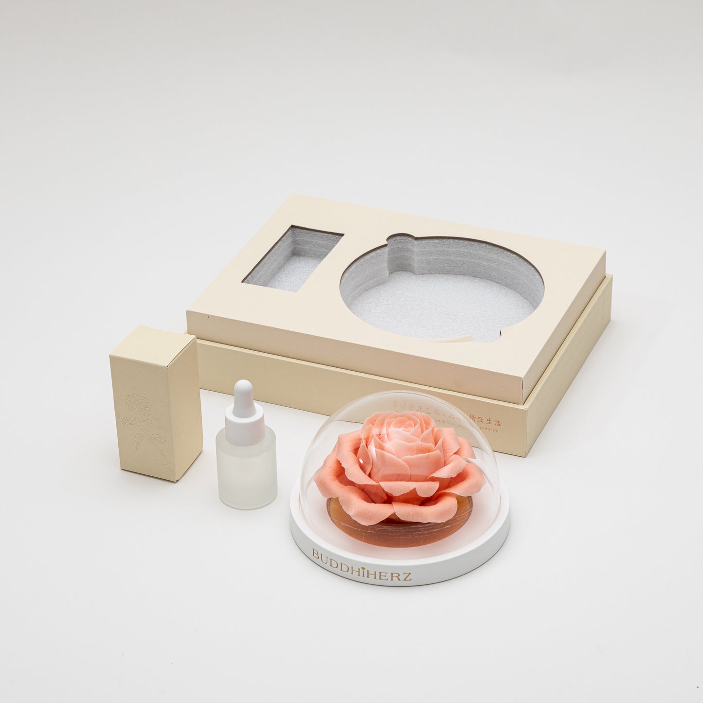 Pink tulip porcelain flower with fragrance oil