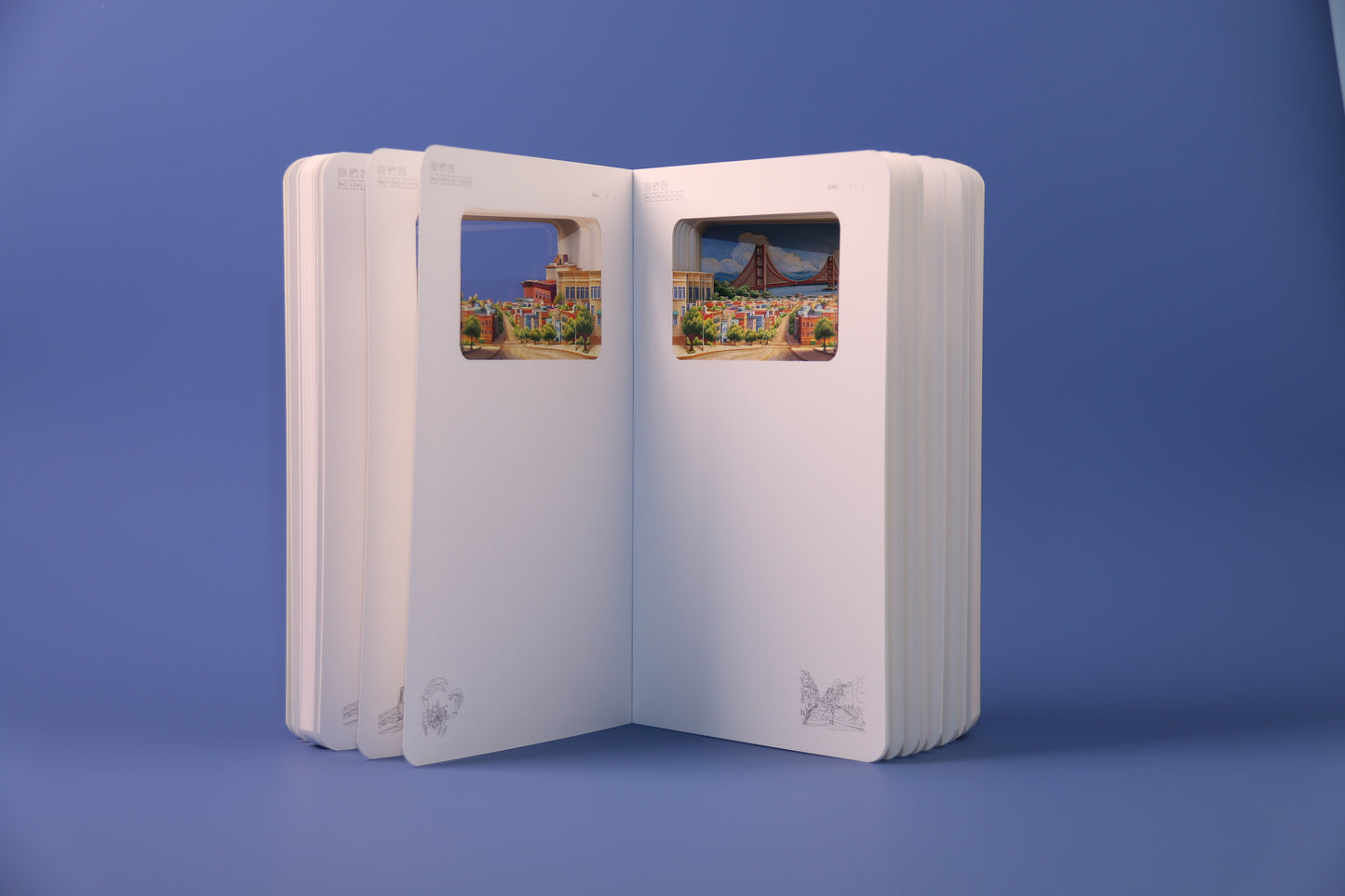 3D Paper-cut Notebook San Francisco