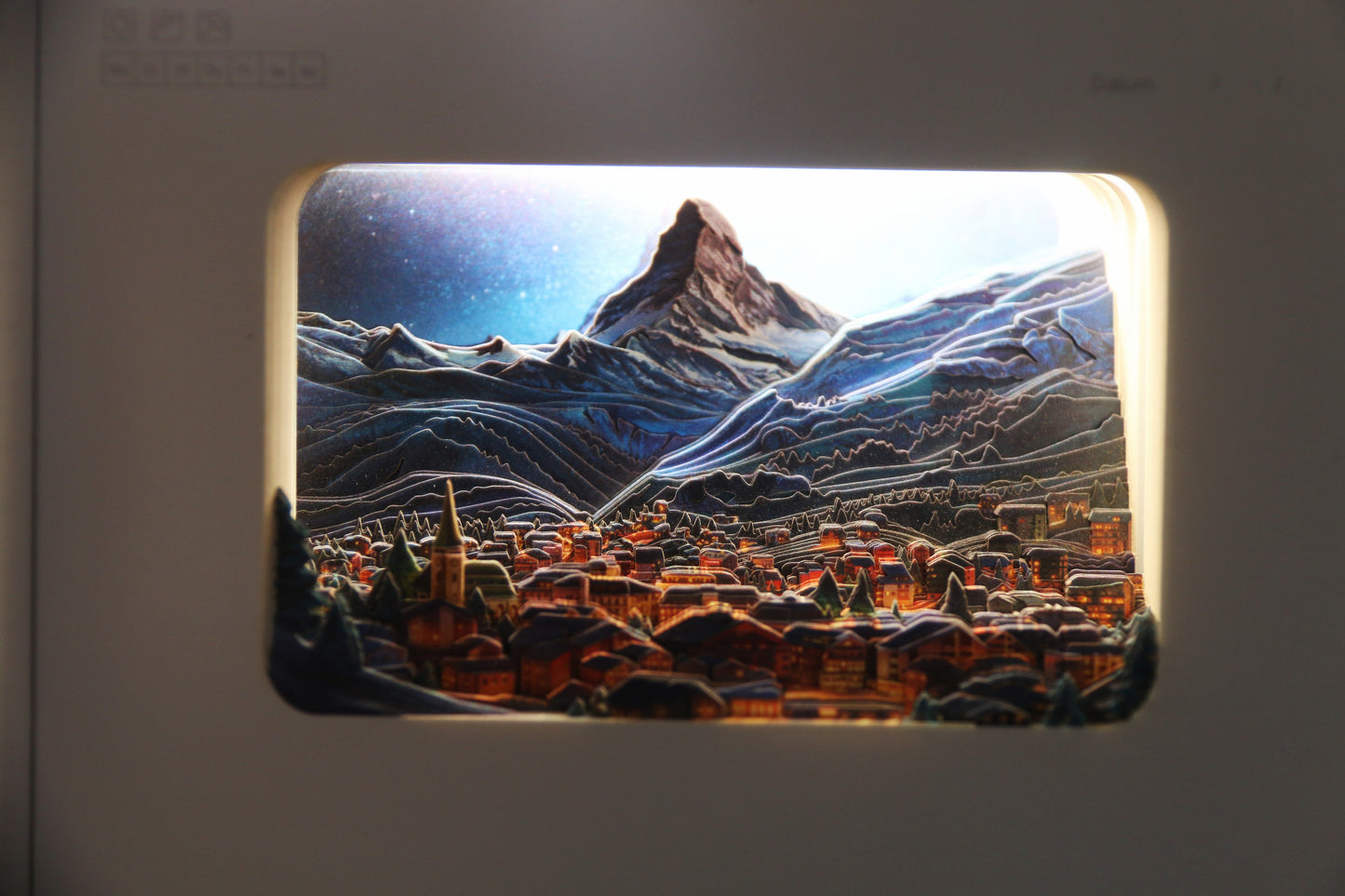 3d-Notizbuch Alpen