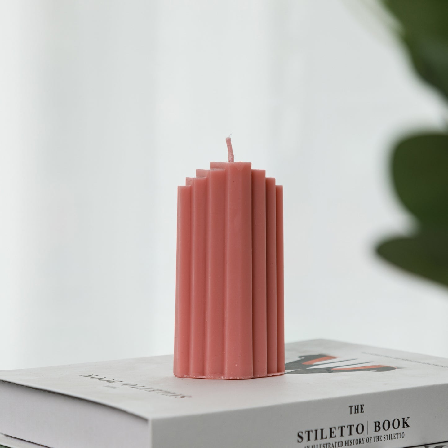 Scented candle “Striped Pillar”