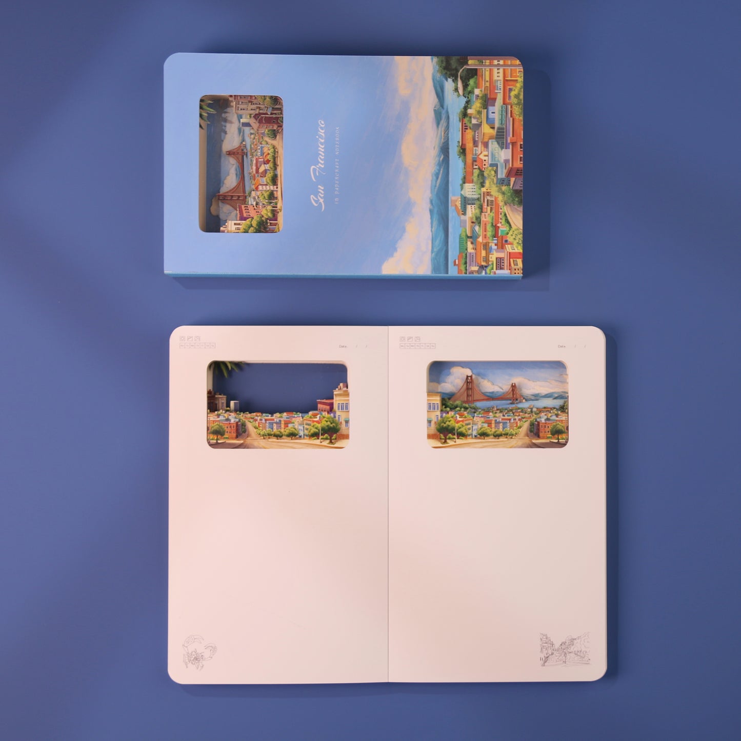 3D Paper-cut Notebook San Francisco