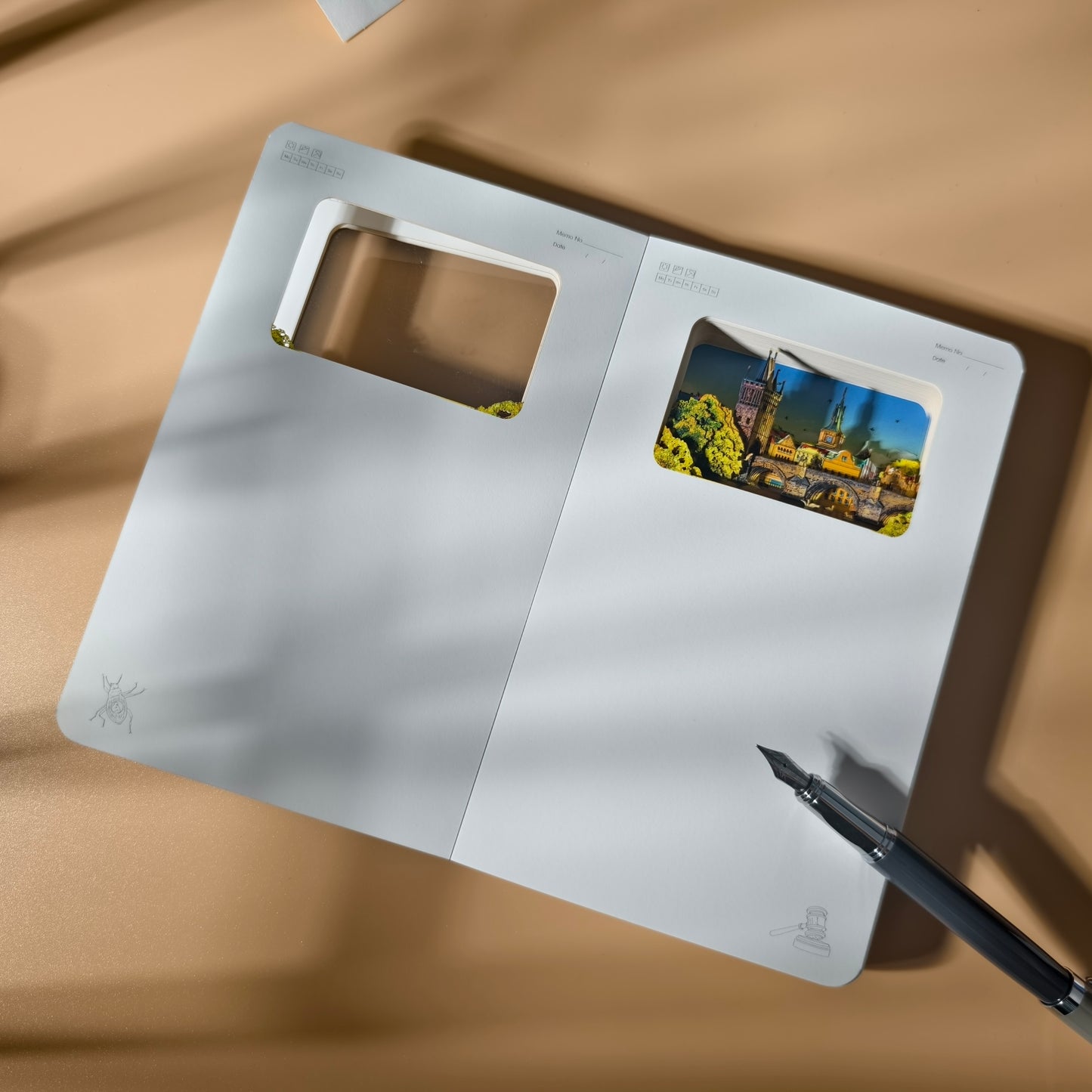 3D-Papierschnitt-Notizbuch – Prag