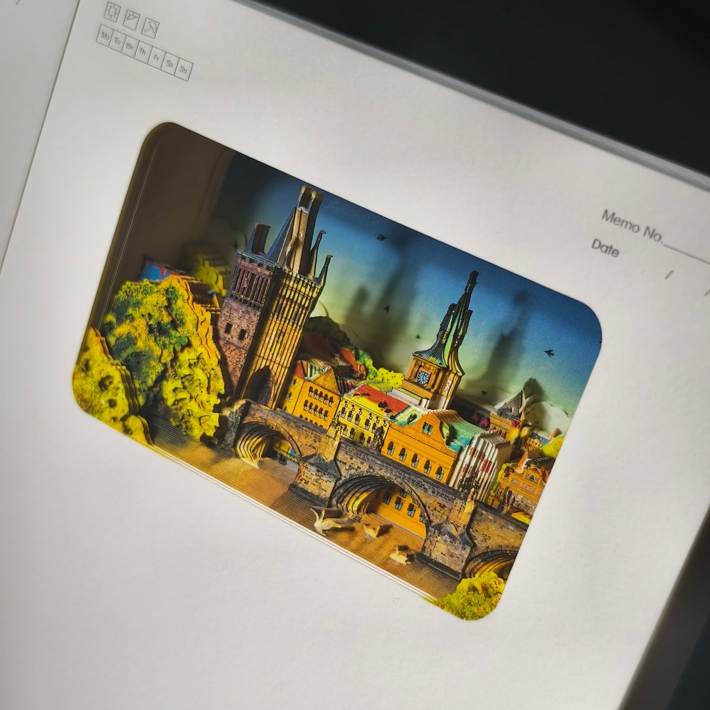 3D-Papierschnitt-Notizbuch – Prag