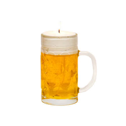 Beer mug scented candle