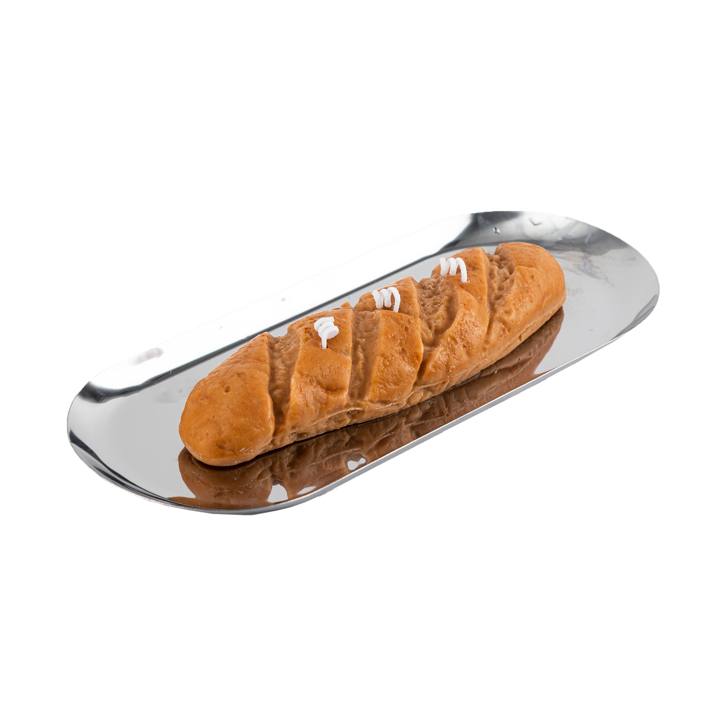 Baguette scented candle with coaster