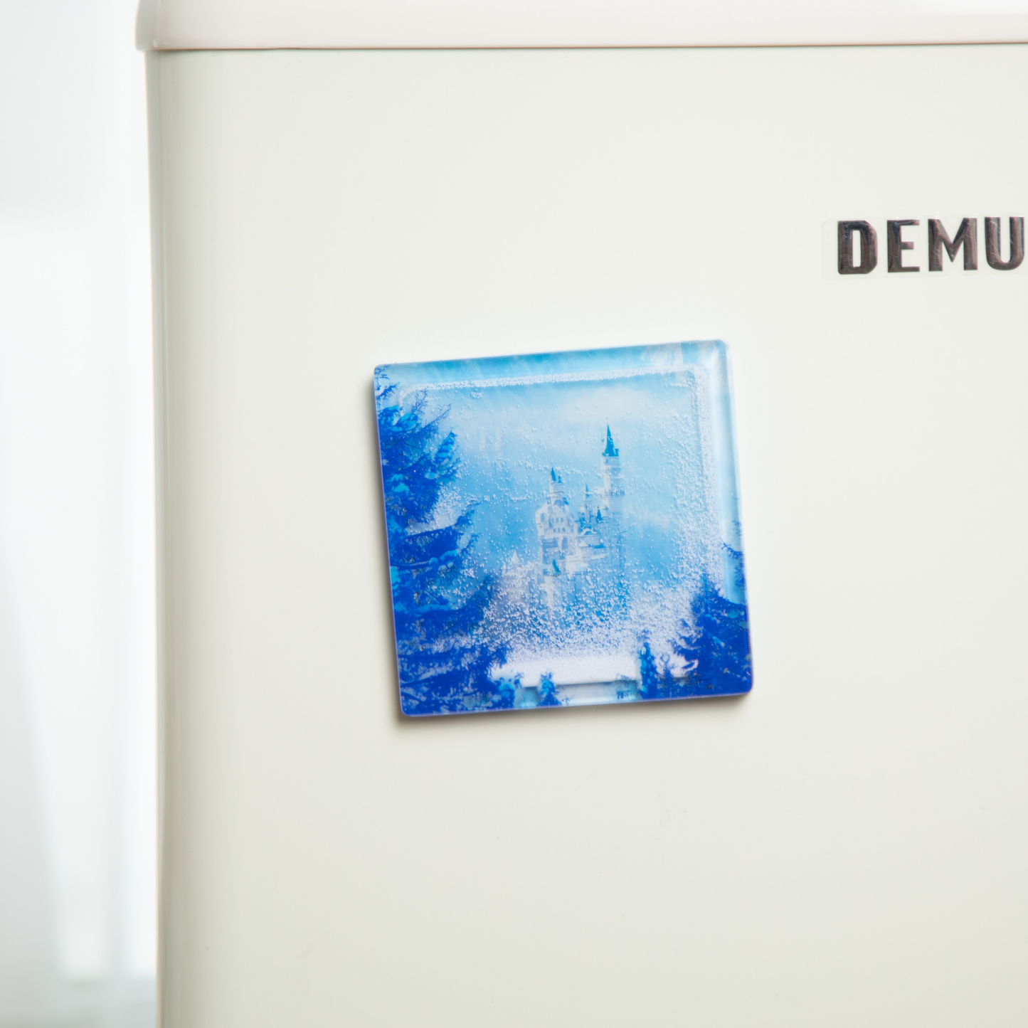 Winter magic fridge magnet - Neuschwanstein Castle in the snow