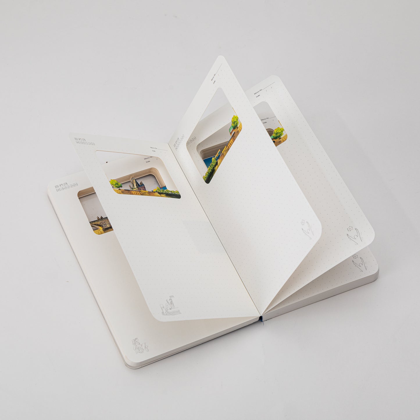 3D-Papierschnitt-Notizbuch – Prag