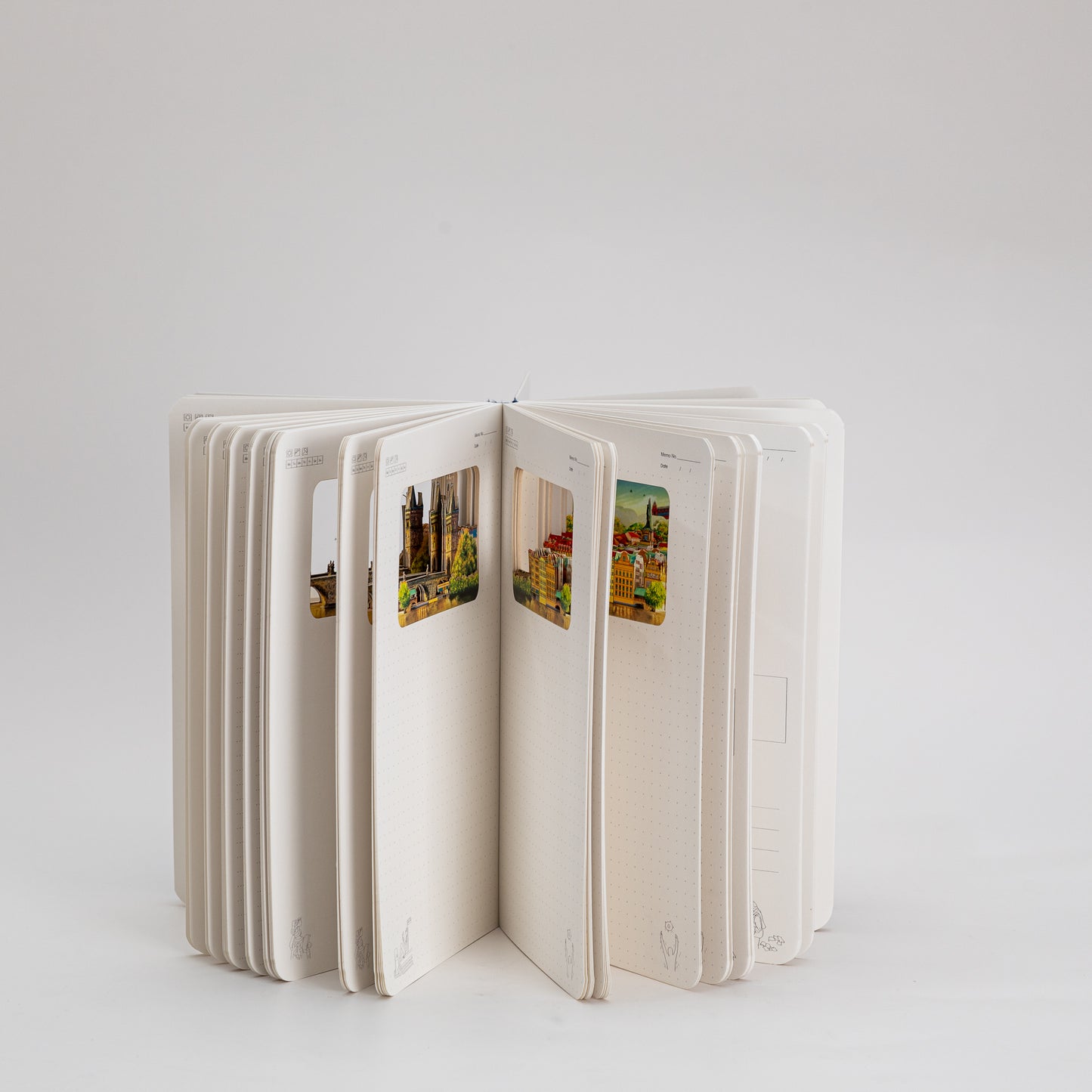 3D-Papierschnitt-Notizbuch – Prag