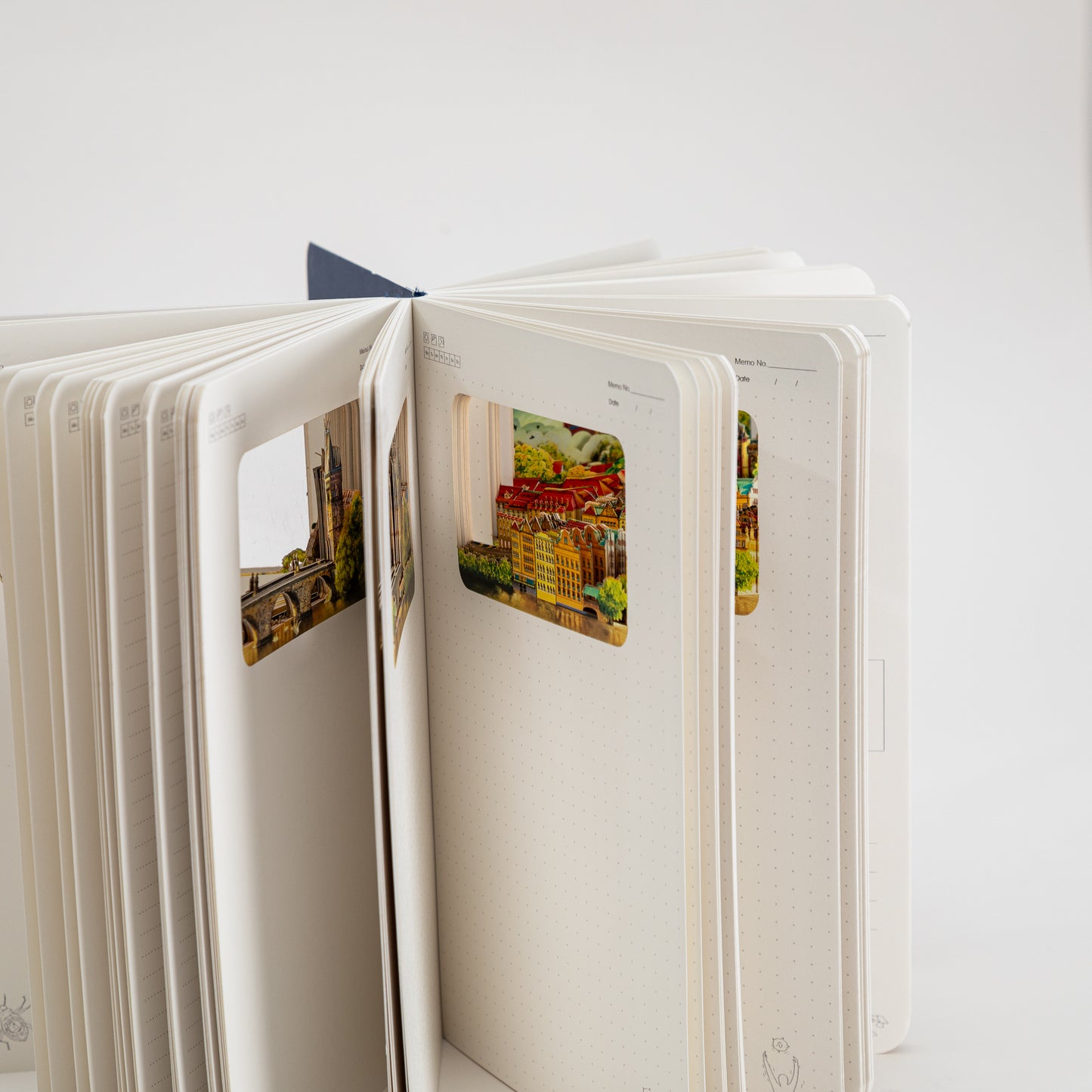 3D-Papierschnitt-Notizbuch – Prag