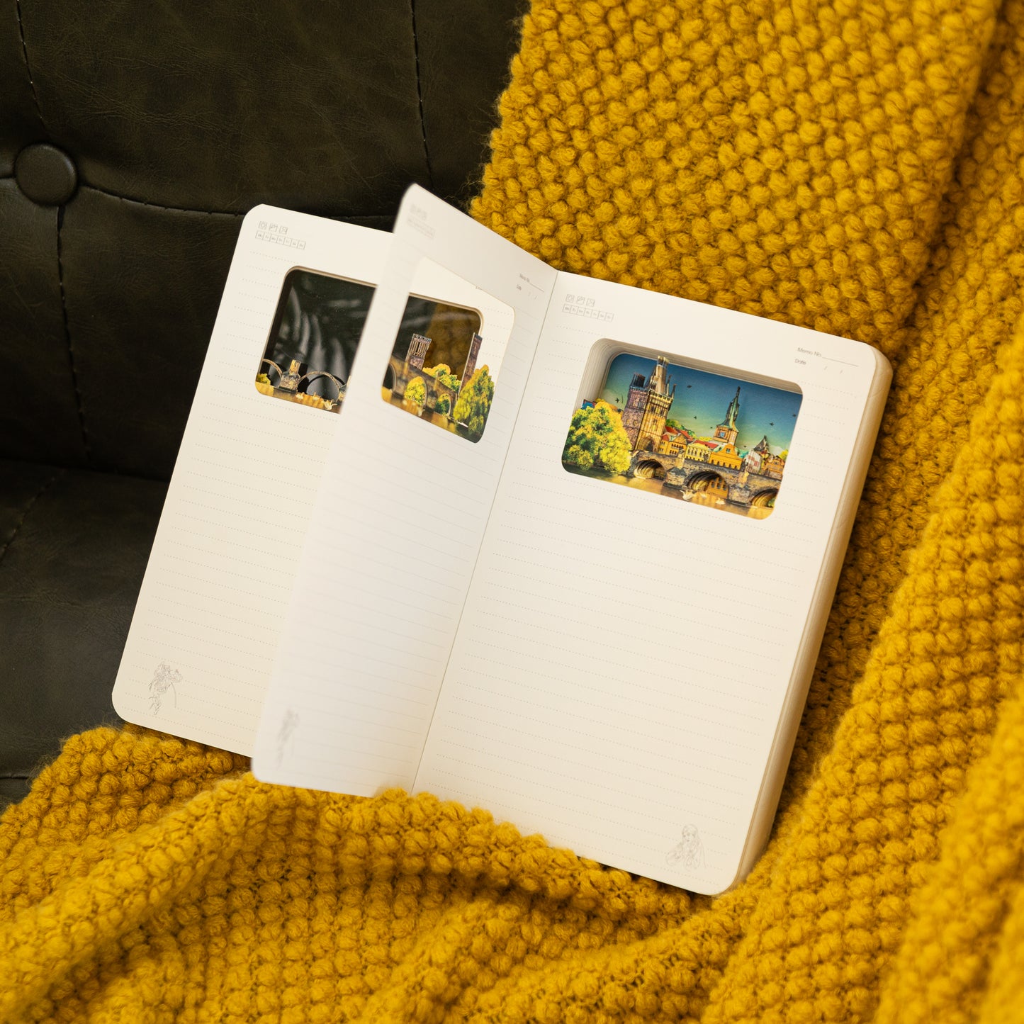 3D-Papierschnitt-Notizbuch – Prag