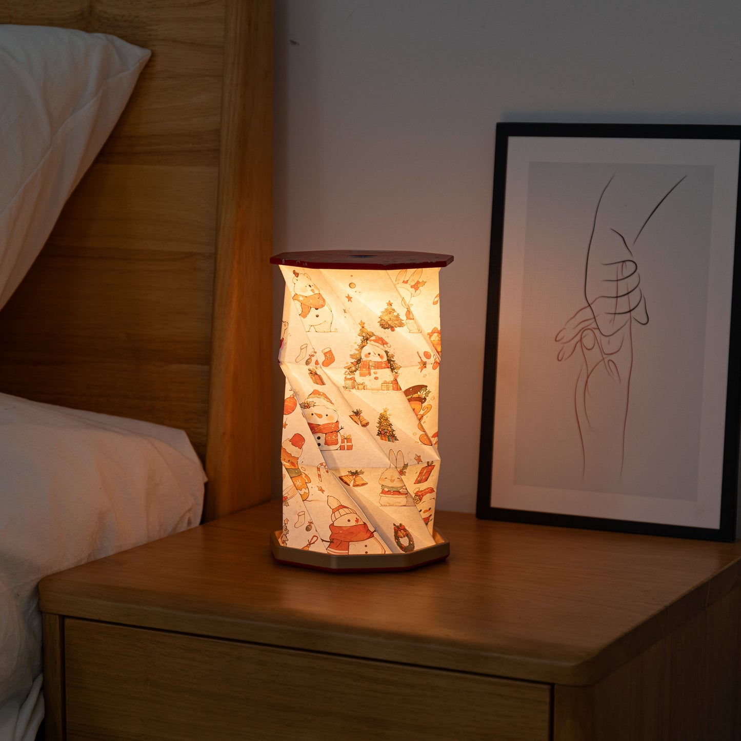 Drehbare LED-Lampe "Winterliche Weihnachten"
