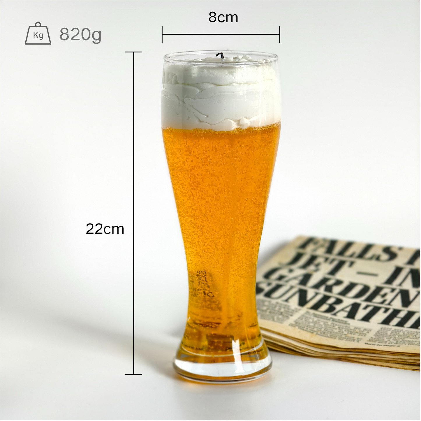 Beer Glass Scented Candle Large