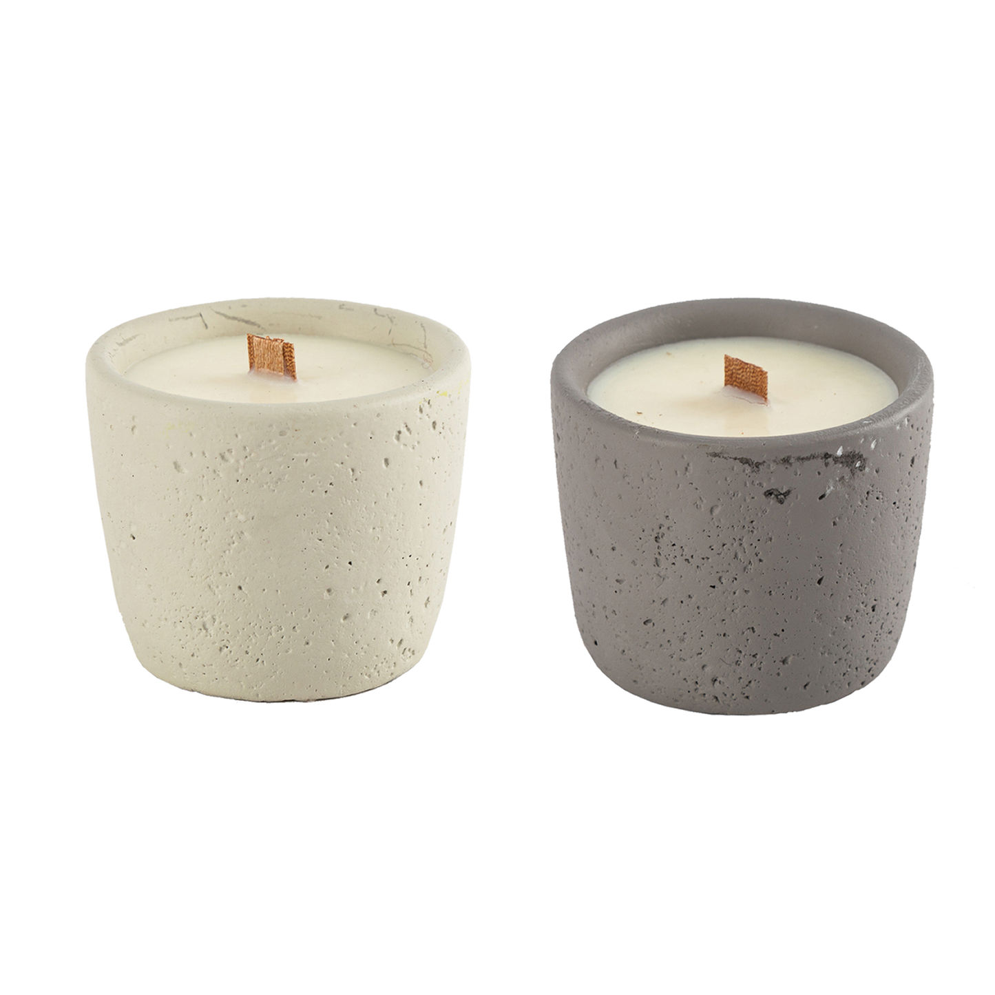 Scented candle, stone cup set of 2