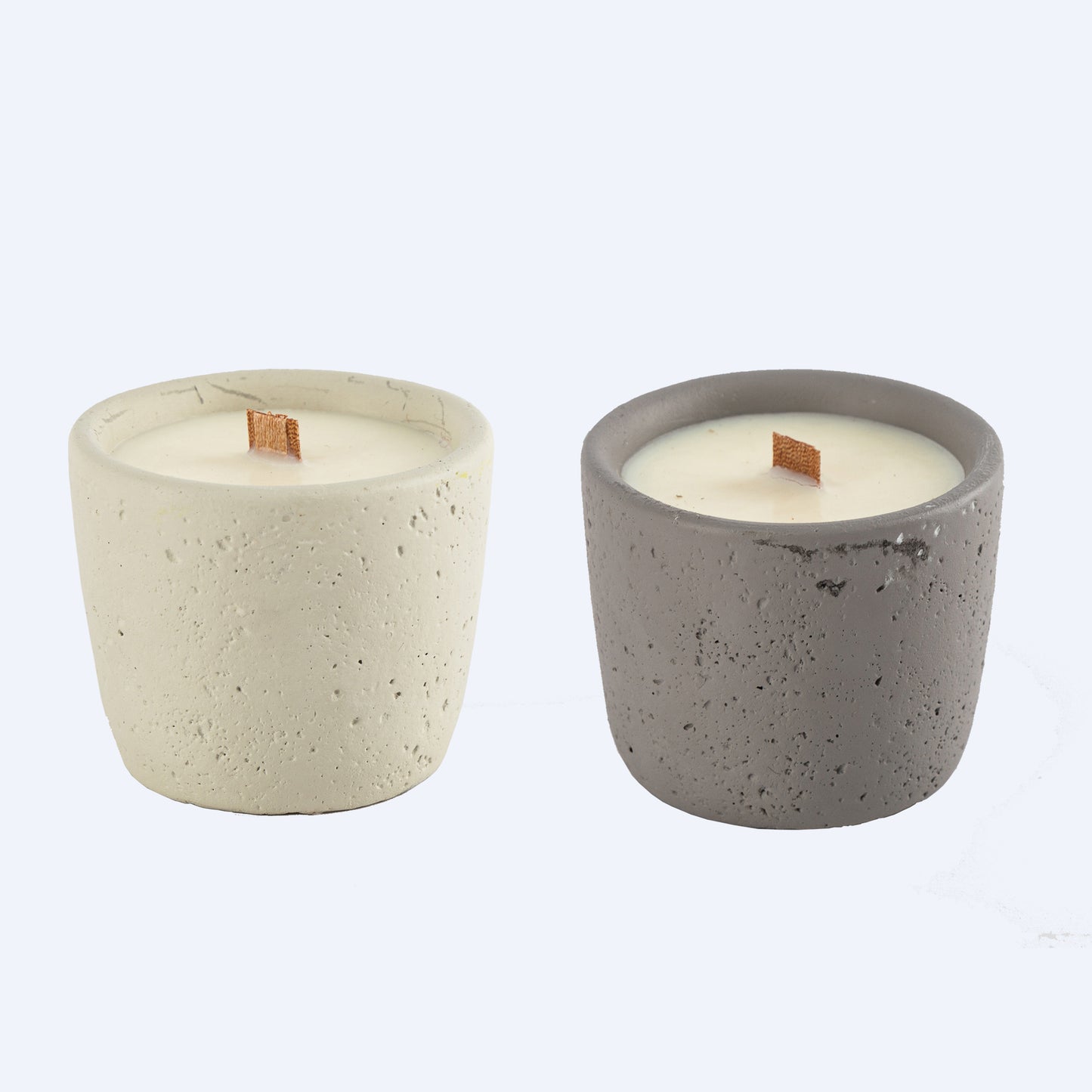 Scented candle, stone cup set of 2
