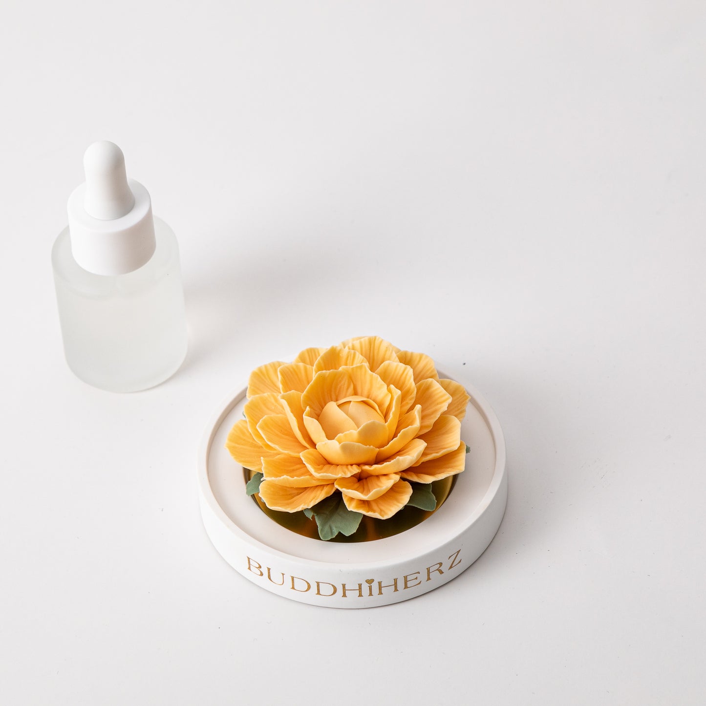 Camellia Porcelain Flower Yellow with Fragrance Oil