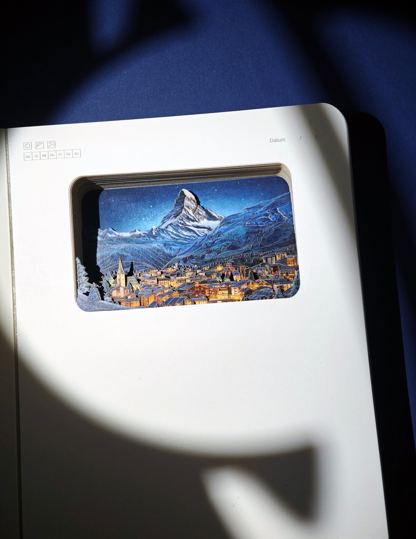 3d-Notizbuch Alpen
