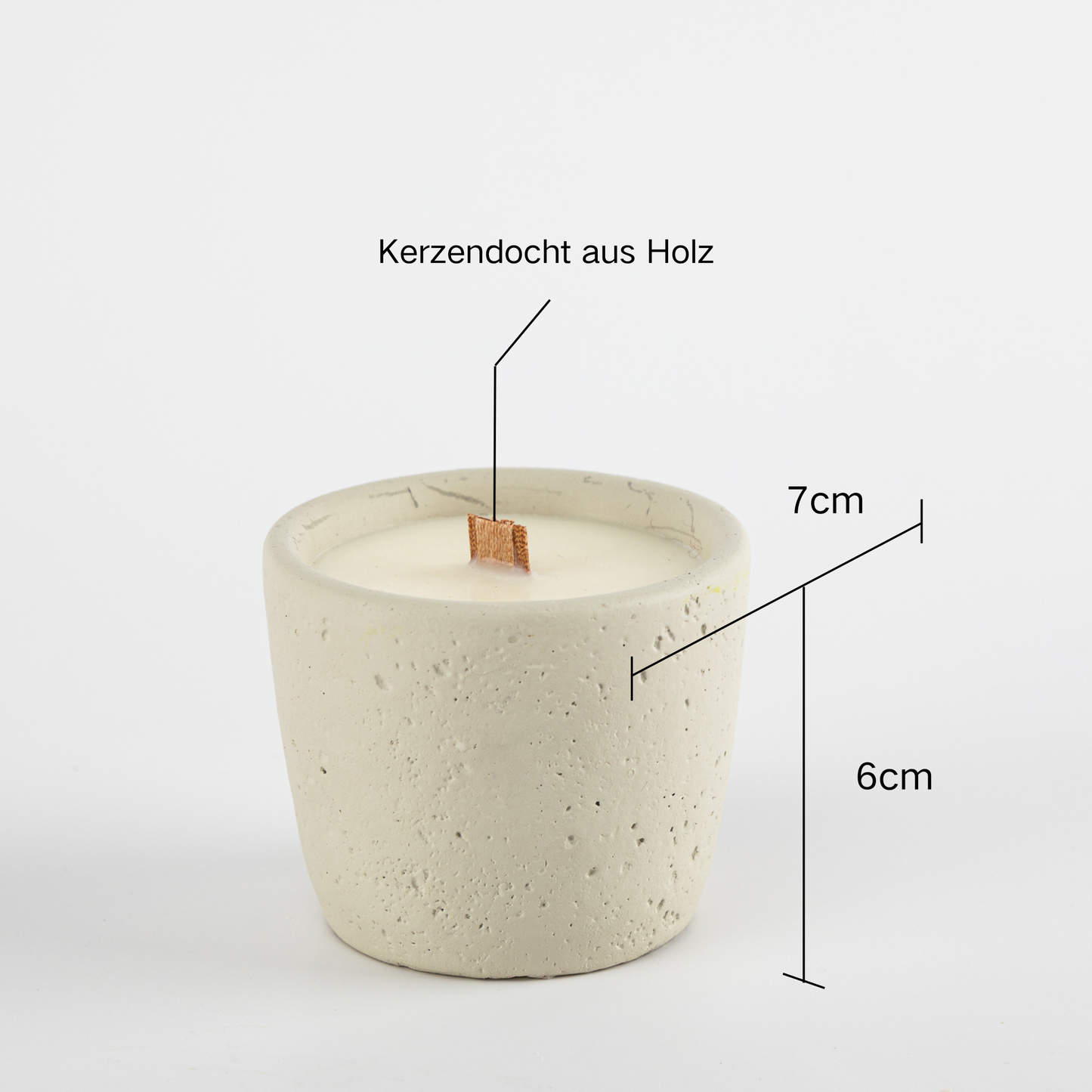 Scented candle, stone cup set of 2