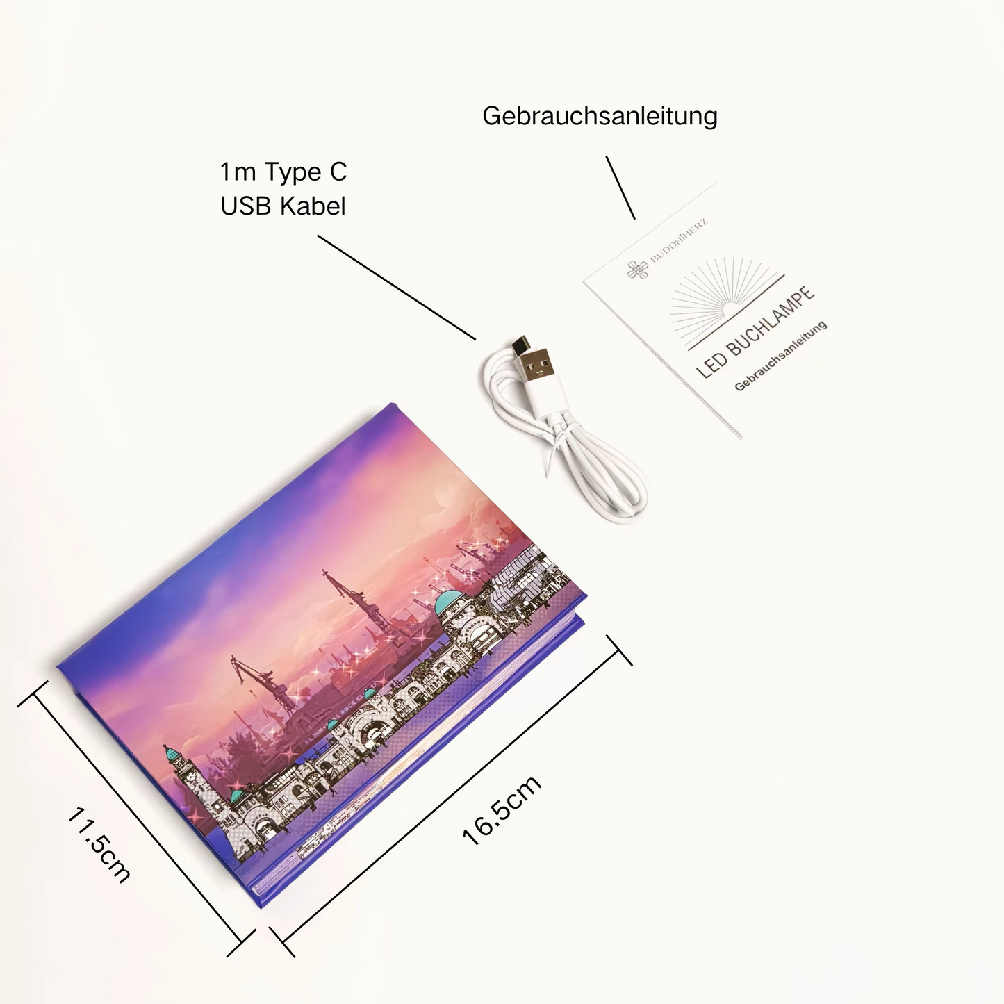 LED book lamp Hamburg Landungsbrücke