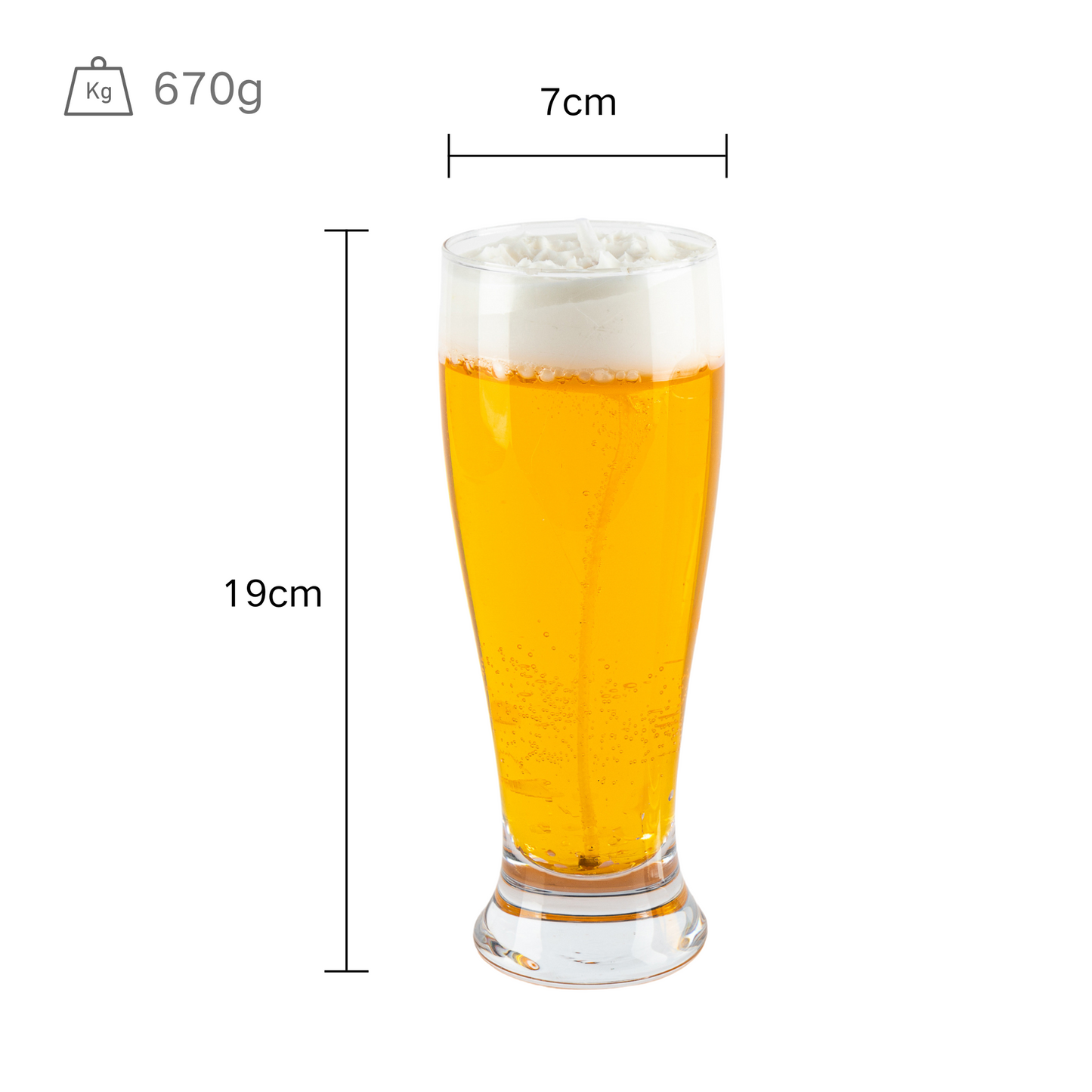 Scented candle, beer glass medium