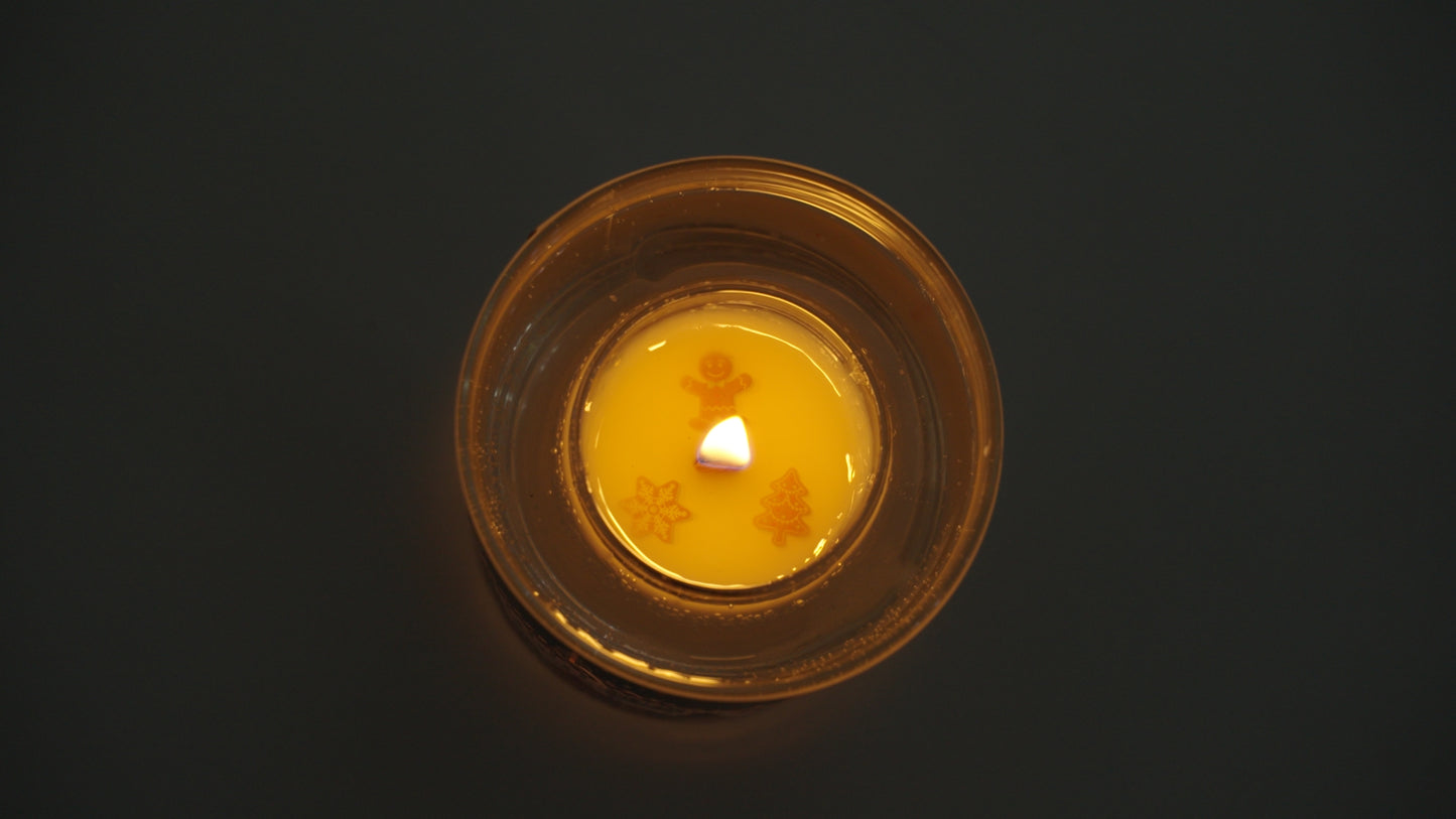 Surprise candle in Christmas market design
