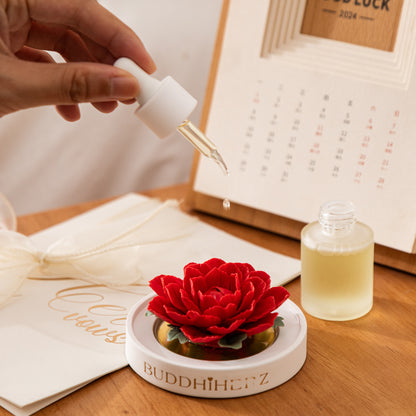 Camellia Porcelain Flower Red with Fragrance Oil 