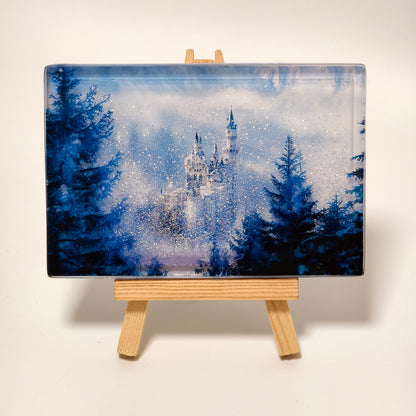 Neuschwanstein winter snow sand decoration 