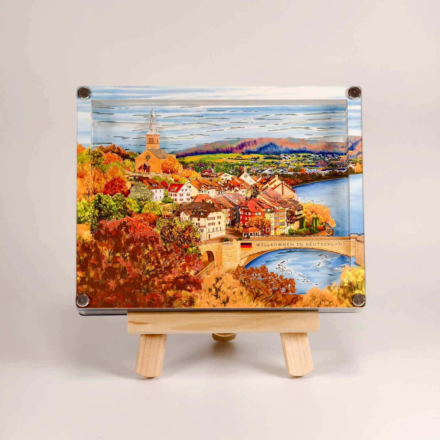 （Coming soon）DIY paper art light picture - Laufenburg in autumn 