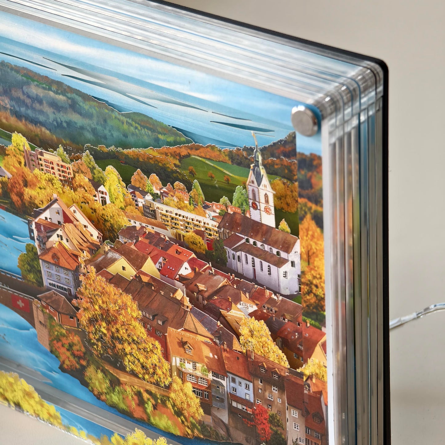 （Coming soon）DIY paper art light picture - Laufenburg in autumn 