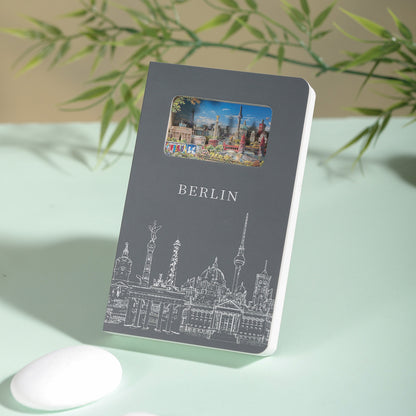3D Notizbuch Berlin Dunkelgrau
