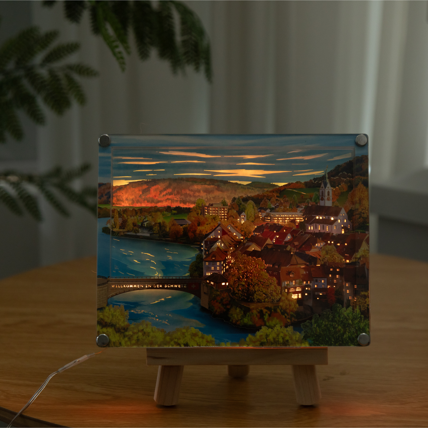 （Coming soon）DIY paper art light picture - Laufenburg in autumn 