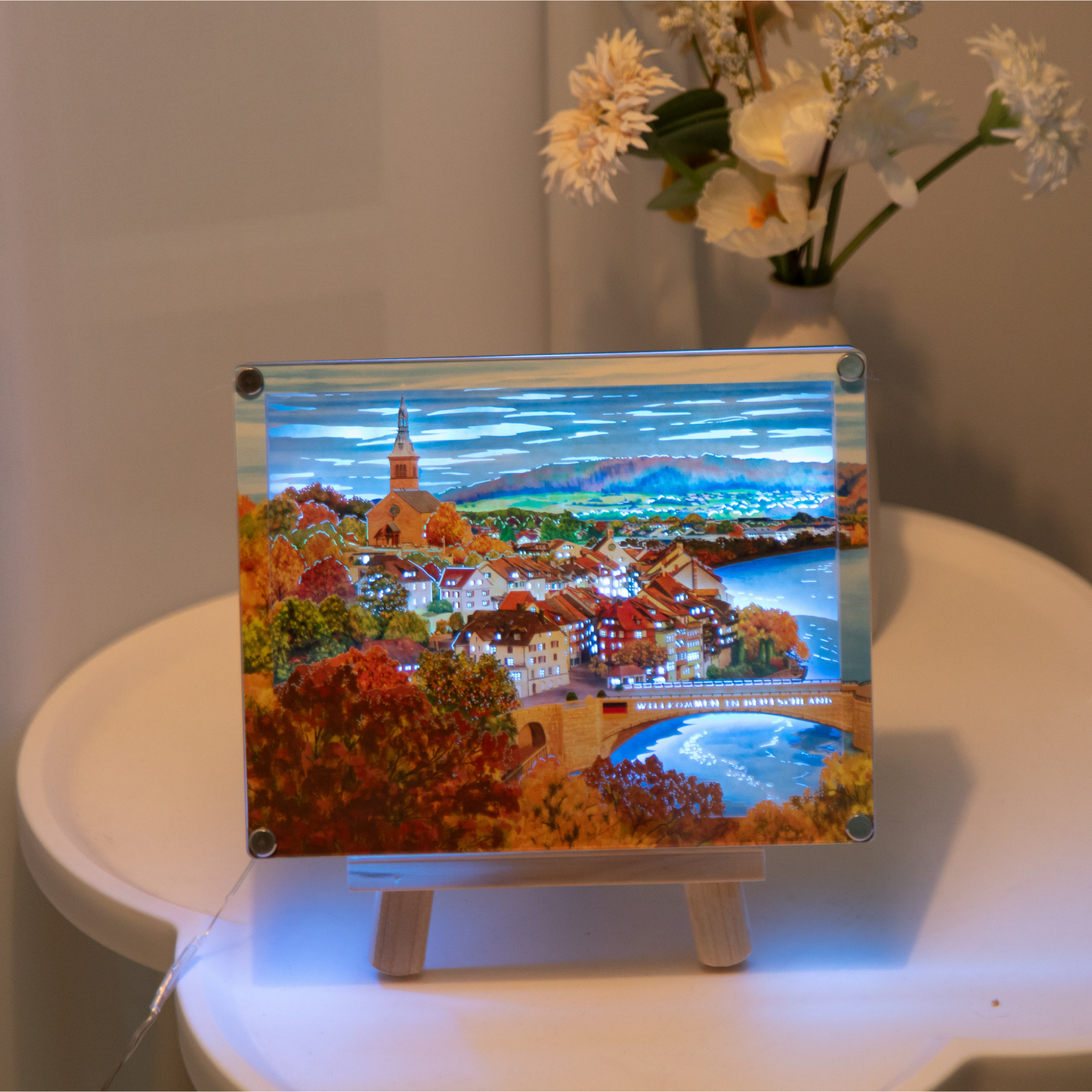 （Coming soon）DIY paper art light picture - Laufenburg in autumn 