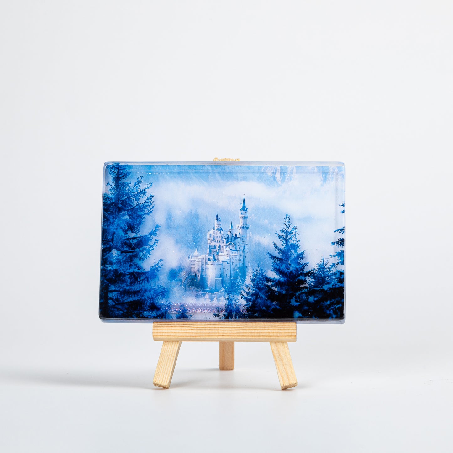 Neuschwanstein winter snow sand decoration 
