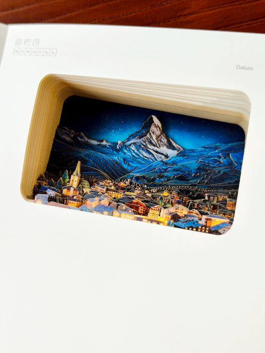 3d-Notizbuch Alpen