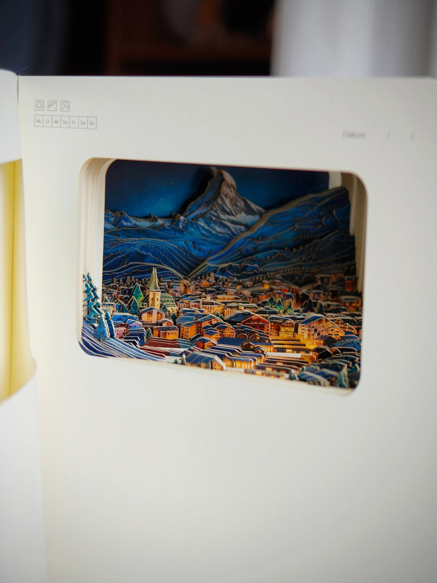 3d-Notizbuch Alpen