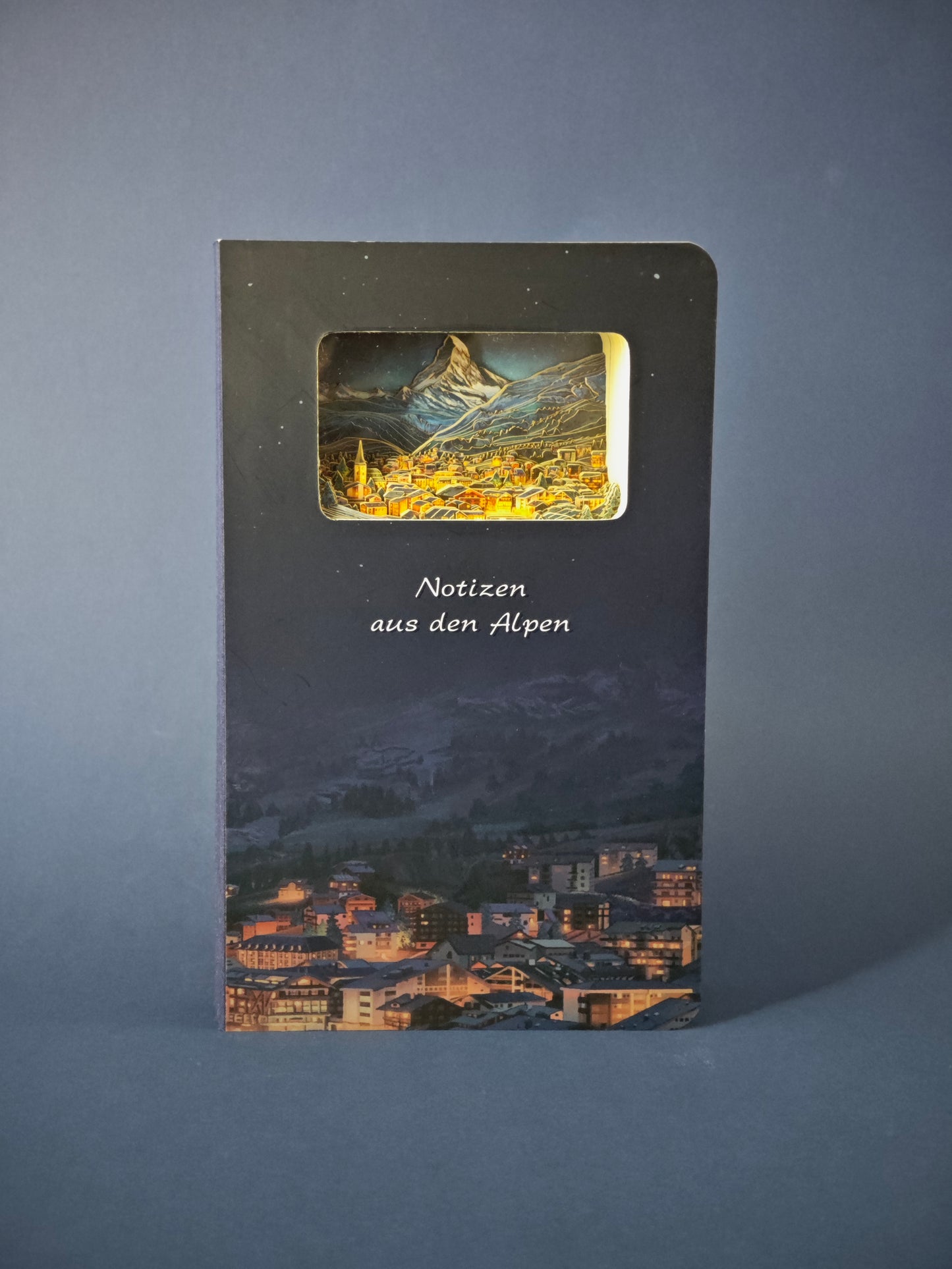 3d-Notizbuch Alpen