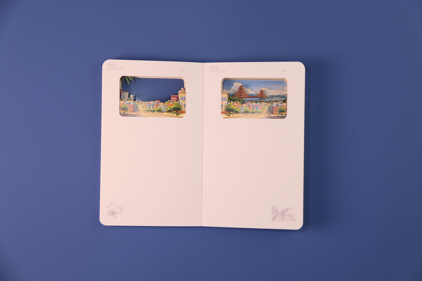 3D Paper-cut Notebook San Francisco