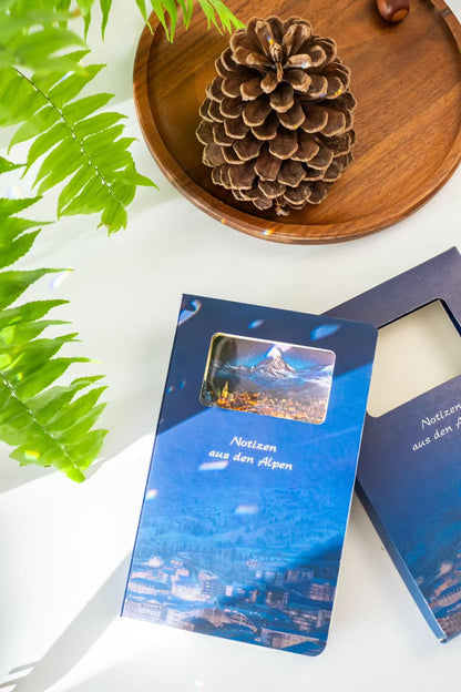 3d-Notizbuch Alpen